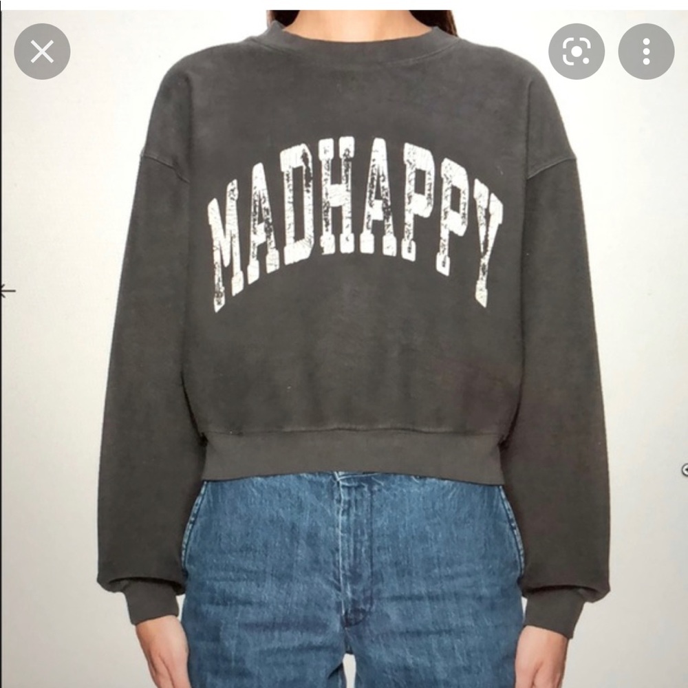 Madhappy Campus Crop Crewneck Obsidian